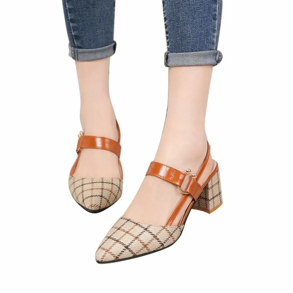 YOUYEDIAN Women Shoes Buckle Strap Plaid Lady Low Square Heel Pointed Toe Female Beach Sandals Fashion Sandalia Plataforma Mujer
YOUYEDIAN Women Shoes Buckle Strap Plaid Lady Low Square Heel Pointed Toe Female Beach Sandals Fashion Sandalia Plataforma Mujer
