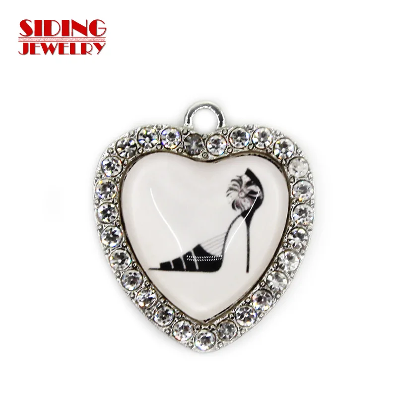 2018 New Arrival 10pcs/lot High Heeled Shoes 2 Crystal Heart Dangle Charms DIY Bracelet Necklace Pendants Jewelry Hanging Charms
2018 New Arrival 10pcs/lot High Heeled Shoes 2 Crystal Heart Dangle Charms DIY Bracelet Necklace Pendants Jewelry Hanging Charms