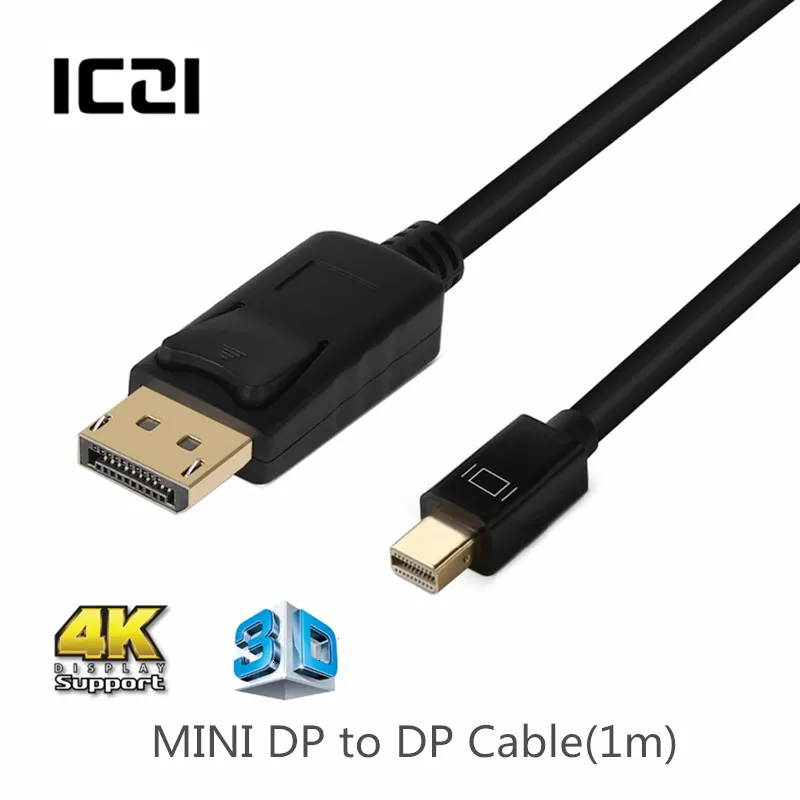 ICZI 4K 60Hz Thunderbolt Mini DP to DP DisplayPort Cable Gold Plated Cable for Macbook Air Pro Surface Pro Projector TV
ICZI 4K 60Hz Thunderbolt Mini DP to DP DisplayPort Cable Gold Plated Cable for Macbook Air Pro Surface Pro Projector TV