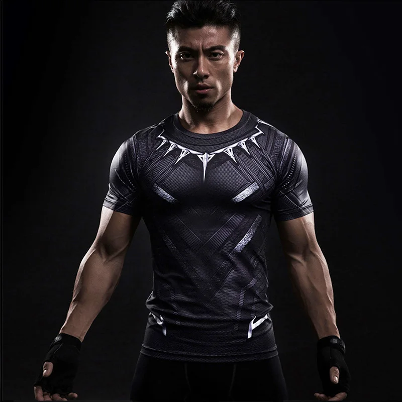 Black Panther 3D Anime short sleeve compression t-shirt men Avengers League Super Hero Costume Roleplay printing Elastic Tee
Black Panther 3D Anime short sleeve compression t-shirt men Avengers League Super Hero Costume Roleplay printing Elastic Tee