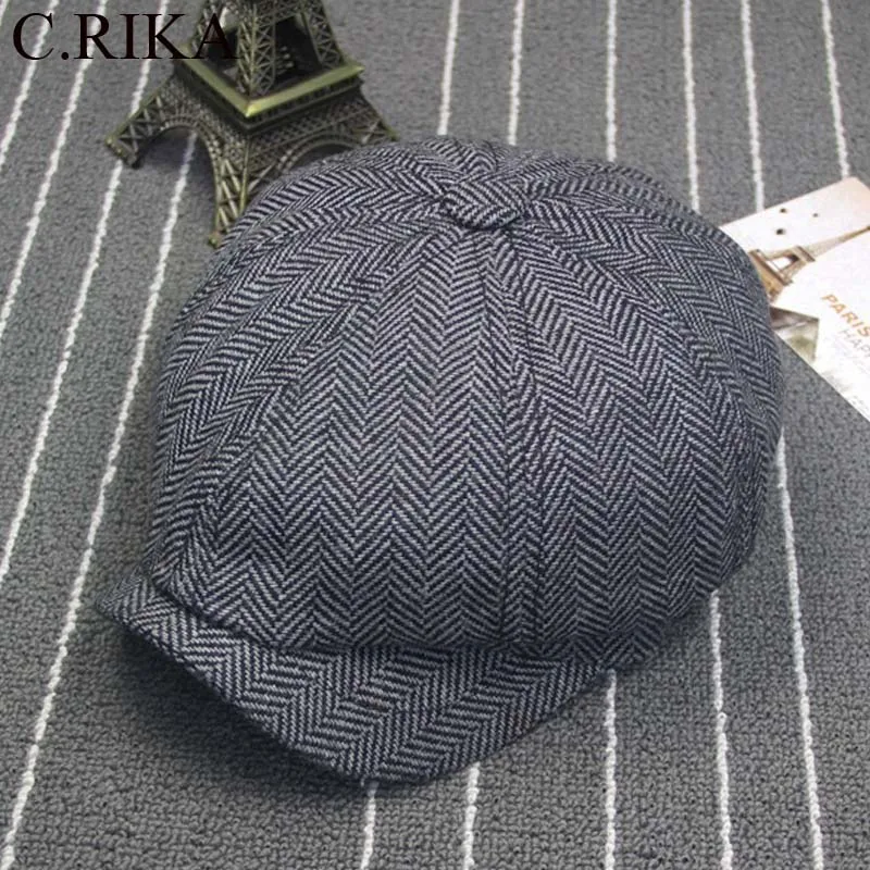 Men Octagonal Big size Berets Herringbone Gatsby Tweed Cap Newsboy Male Beret peaky blinders hat spring Women Flat Beret Hats
Men Octagonal Big size Berets Herringbone Gatsby Tweed Cap Newsboy Male Beret peaky blinders hat spring Women Flat Beret Hats