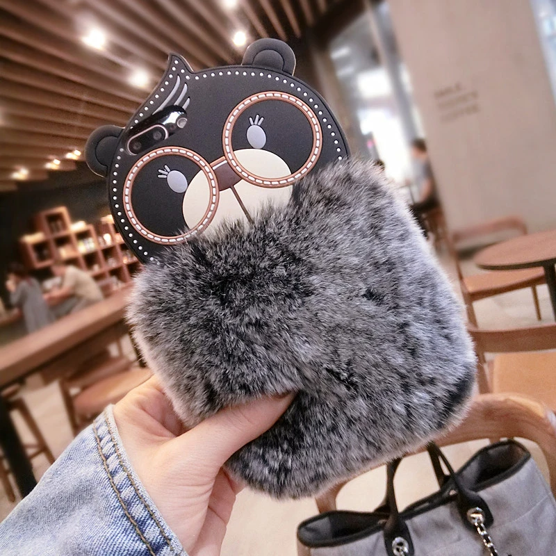 Luxury Fashion Fluffy Real Rabbit Fur Case For iPhone X XS XR XS MAX Cute Bear Cartoon Warm Fluffy Hair Plush Soft Case Cover
Luxury Fashion Fluffy Real Rabbit Fur Case For iPhone X XS XR XS MAX Cute Bear Cartoon Warm Fluffy Hair Plush Soft Case Cover