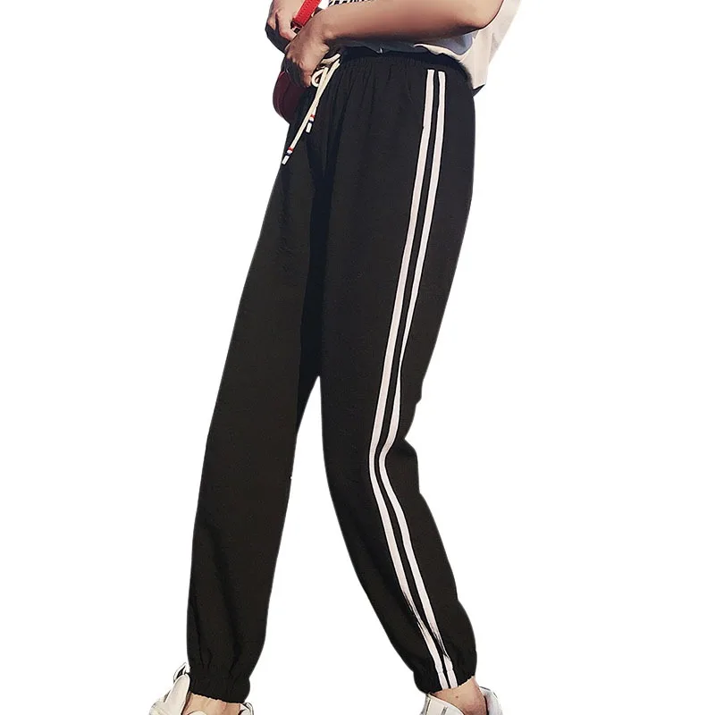 Korean Style Women Loose Striped Harem Pants Drawstring Trousers plus size vadim pantalon femme harajuku befree
Korean Style Women Loose Striped Harem Pants Drawstring Trousers plus size vadim pantalon femme harajuku befree
