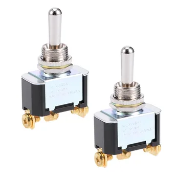 2Pcs SPDT Rocker Toggle Switch Momentary Heavy-Duty 10A 250V 15A 125V Switch Bat Waterproof Boot Cap Cover T6015W 3P ON/Off/ON
2Pcs SPDT Rocker Toggle Switch Momentary Heavy-Duty 10A 250V 15A 125V Switch Bat Waterproof Boot Cap Cover T6015W 3P ON/Off/ON