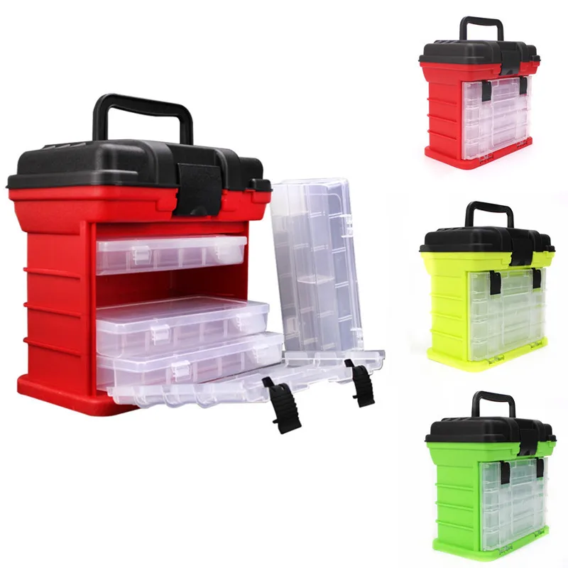 26x15x25cm 4 Layer PP+ABS Sea Fishing Tackle Box with Plastic Handle Storage Fishing Lures Tools Accessories for Outdoor Fishing
26x15x25cm 4 Layer PP+ABS Sea Fishing Tackle Box with Plastic Handle Storage Fishing Lures Tools Accessories for Outdoor Fishing