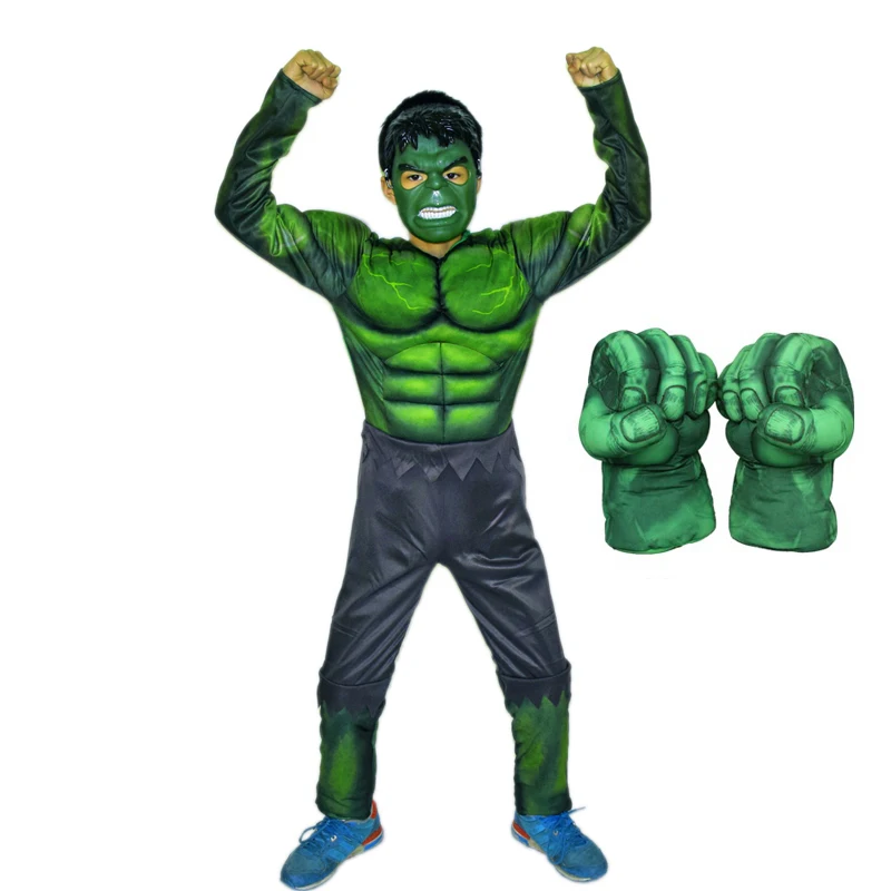 SuperHero Kids Muscle Hulk Cosplay Costumes Clothes With Gloves Avengers Child Cosplay Super Hero Halloween Costumes For Kids
SuperHero Kids Muscle Hulk Cosplay Costumes Clothes With Gloves Avengers Child Cosplay Super Hero Halloween Costumes For Kids
