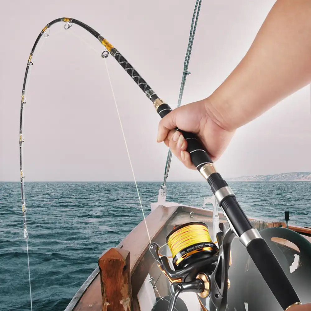 fishing,earthworm 1m 2sections trolling jig fishing rod big game saltwater slow