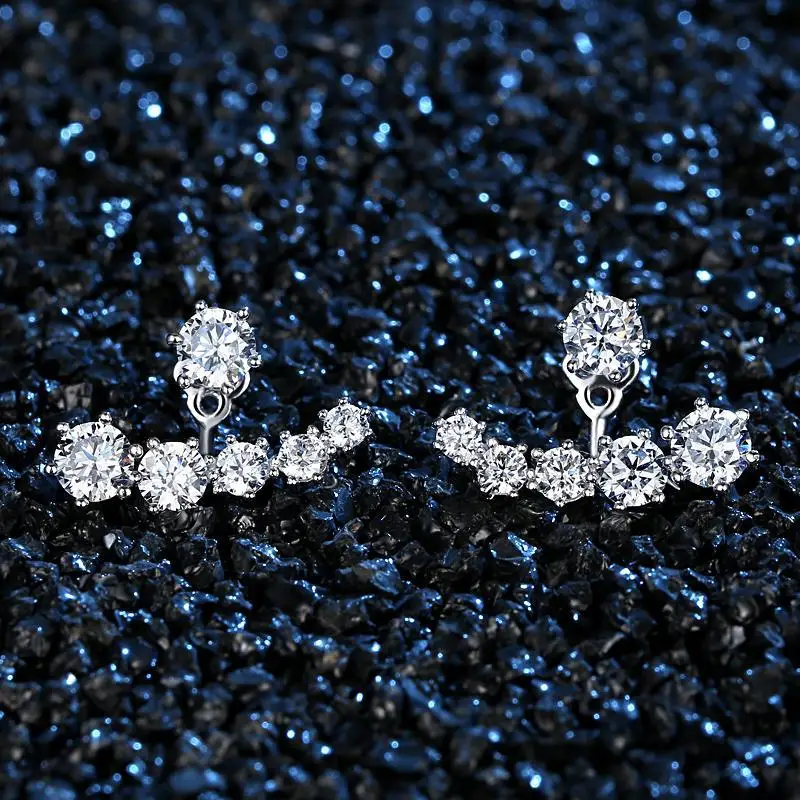 PATICO-Fashion-925-Sterling-Silver-Shiny-Cubic-Zirconia-Crystal-Beads-Neckband-Stud-Earrings-for-Women-Wedding