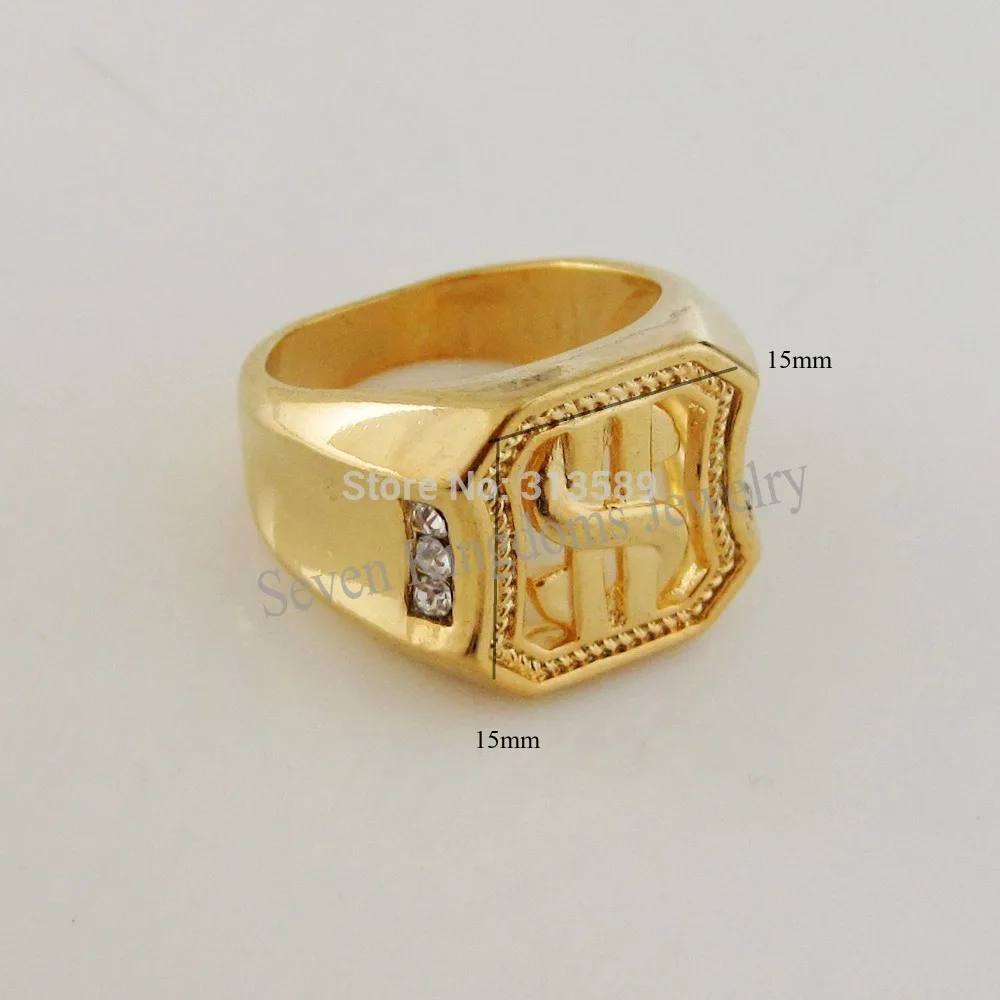 /MIN ORDER 10$ CAN MIX DESIGN /- YELLOW GOLD GP OVERLAY FILLED WITH BRASS US DOLLAR SIGN RING CZ STONE SIZE 9 10 11
/MIN ORDER 10$ CAN MIX DESIGN /- YELLOW GOLD GP OVERLAY FILLED WITH BRASS US DOLLAR SIGN RING CZ STONE SIZE 9 10 11