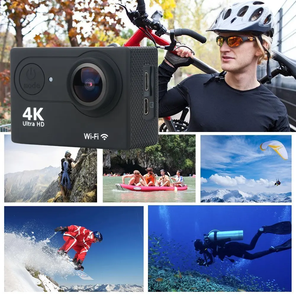 Sport Action Camera 4k 2 LCD Screen