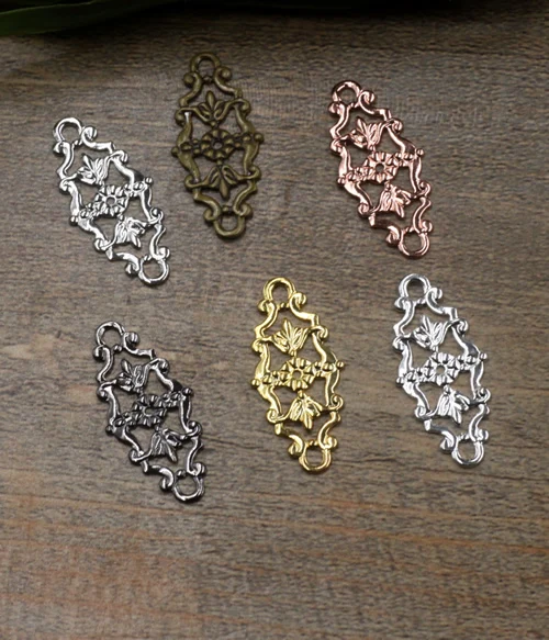 12*27mm Filigree Charm/Pendant Copper with Antique Bronze/Silver/Rose Gold/Black Petals,Handmade Hairpin Parts Vintage Jewelry
12*27mm Filigree Charm/Pendant Copper with Antique Bronze/Silver/Rose Gold/Black Petals,Handmade Hairpin Parts Vintage Jewelry
