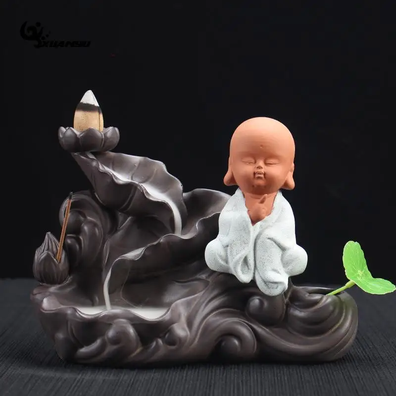 Ceramic Smoke Backflow Monk Tower Incense Burner Lotus Censer Home Decoration F
Ceramic Smoke Backflow Monk Tower Incense Burner Lotus Censer Home Decoration F