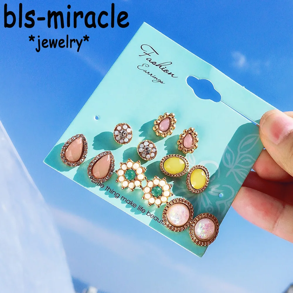 Bls-miracle Bohemia Flower Stone Stud Earrings Set For Women Cubic Zirconia Round Earring Statement Ethnic Party Jewelry Gifts
Bls-miracle Bohemia Flower Stone Stud Earrings Set For Women Cubic Zirconia Round Earring Statement Ethnic Party Jewelry Gifts