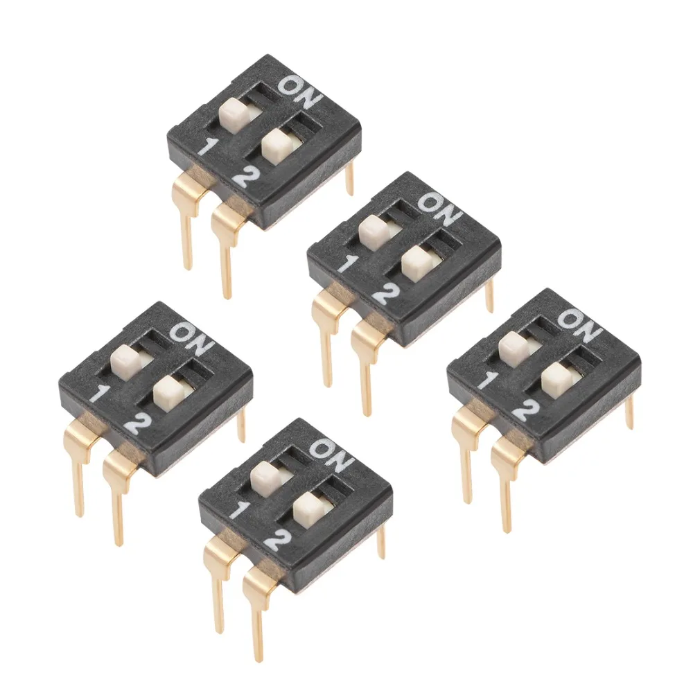 UXCELL 5Pcs DIP Switches Black Horizontal SMD 1-2 Positions 2.54mm Pitch for Circuit Breadboards PCB All Pcb Projects Supplies
UXCELL 5Pcs DIP Switches Black Horizontal SMD 1-2 Positions 2.54mm Pitch for Circuit Breadboards PCB All Pcb Projects Supplies