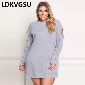 2018 New Fashion Female Hoodies Dress Long Sleeve Off Shoulder Sweatershirt Solid Color Round Neck Loose Dress Large Size Is190
2018 New Fashion Female Hoodies Dress Long Sleeve Off Shoulder Sweatershirt Solid Color Round Neck Loose Dress Large Size Is190