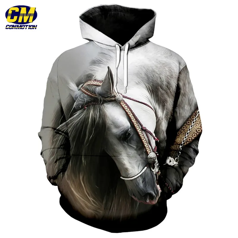 Fashion 3D white horse print cool hooded sweatshirt Men's casual pullover US SIZE
Fashion 3D white horse print cool hooded sweatshirt Men's casual pullover US SIZE