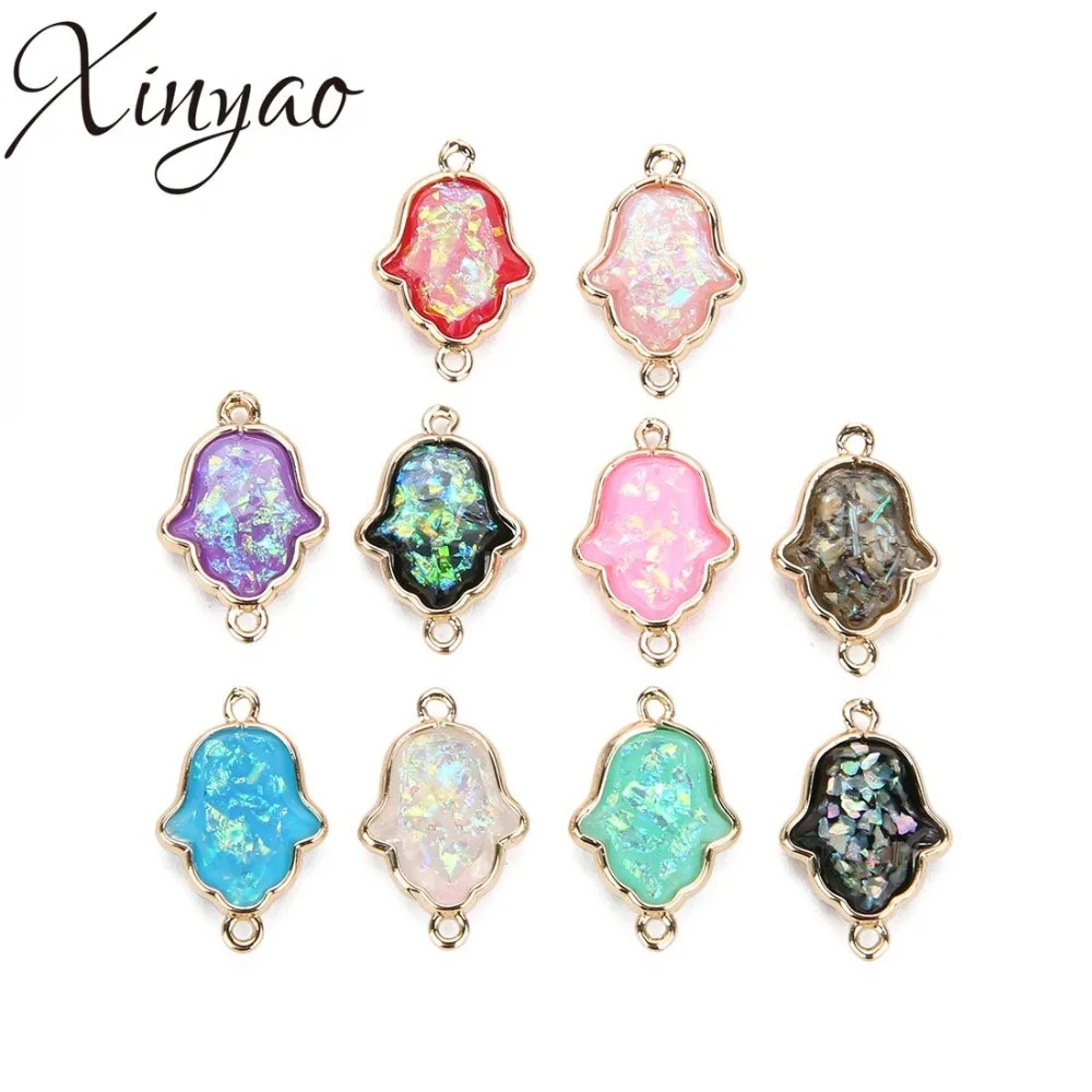 XINYAO 5Pcs/lot 13.5*20mm Fashion Colorful Hamsa Hand Resin Hand Charms Pendant DIY Bracelet Necklace Jewelry Findings F16361
XINYAO 5Pcs/lot 13.5*20mm Fashion Colorful Hamsa Hand Resin Hand Charms Pendant DIY Bracelet Necklace Jewelry Findings F16361
