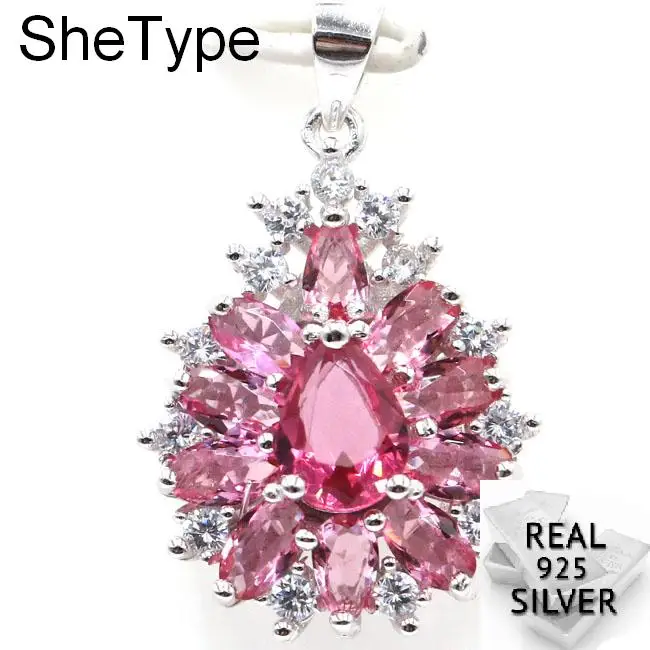 4.3g Deluxe Pearl Shape Pink Tourmaline Violet Tanzanite Natural Cubic Zirconia Ladies 925 Solid Sterling Silver Pendant 30x19mm
4.3g Deluxe Pearl Shape Pink Tourmaline Violet Tanzanite Natural Cubic Zirconia Ladies 925 Solid Sterling Silver Pendant 30x19mm