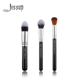New Jessup brushes 3pcs Black/Silver Makeup brushes set Beauty tools Cosmetic Make up Brush Tapered Blend Contour Concealer 
New Jessup brushes 3pcs Black/Silver Makeup brushes set Beauty tools Cosmetic Make up Brush Tapered Blend Contour Concealer