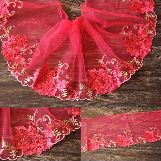 2 Meterse Red Embroidered Sewing Lace Ribbon Guipure Lace Trim Dress Lace Fabric DIY Garment Accessories 21cm
2 Meterse Red Embroidered Sewing Lace Ribbon Guipure Lace Trim Dress Lace Fabric DIY Garment Accessories 21cm