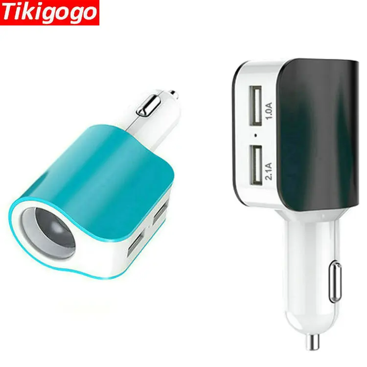Tikigogo Nice 2.1A Dual USB Smart Car Charger with Cigarette Lighter Slot Port For Car DVR Recorder GPS Smartphone Tablet pc..
Tikigogo Nice 2.1A Dual USB Smart Car Charger with Cigarette Lighter Slot Port For Car DVR Recorder GPS Smartphone Tablet pc..