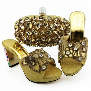 Gold shinning slippers shoes and clutches bag set 3.5 inches with size 38 to 43 high quality italian shoes and bag set SB8395-5
Gold shinning slippers shoes and clutches bag set 3.5 inches with size 38 to 43 high quality italian shoes and bag set SB8395-5