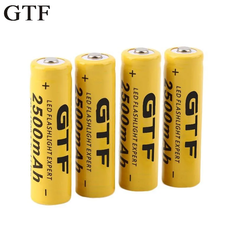 GTF 4pcs 3.7V 14500 2500mAh Li-ion Rechargeable Battery For Flashlight Torch | Электроника