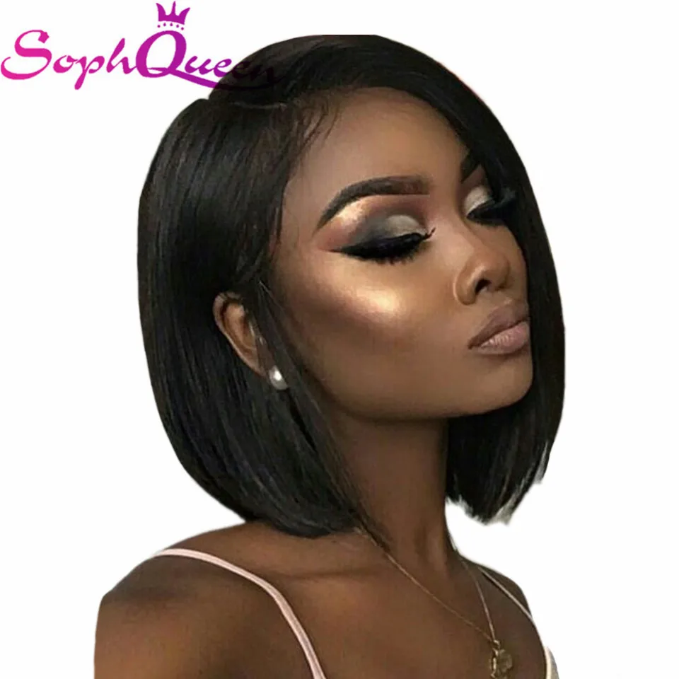 Soph Queen Straight Short Bob Human Hair Wigs 13*4 Lace Front Human Hair Wigs For Women Peruvian Remy Full End Short Bob Wig
Soph Queen Straight Short Bob Human Hair Wigs 13*4 Lace Front Human Hair Wigs For Women Peruvian Remy Full End Short Bob Wig
