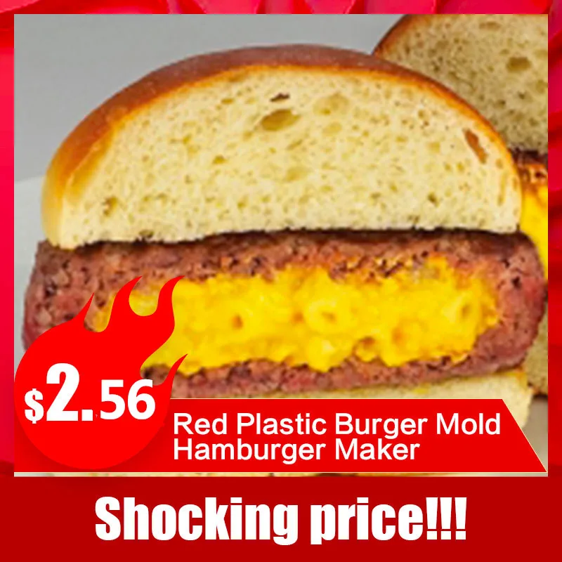Manual Hamburger Presses Maker Press Cutlets Hamburger Mold Grill Kitchen Tools form for cutlets red plastic burger Presse mold
Manual Hamburger Presses Maker Press Cutlets Hamburger Mold Grill Kitchen Tools form for cutlets red plastic burger Presse mold