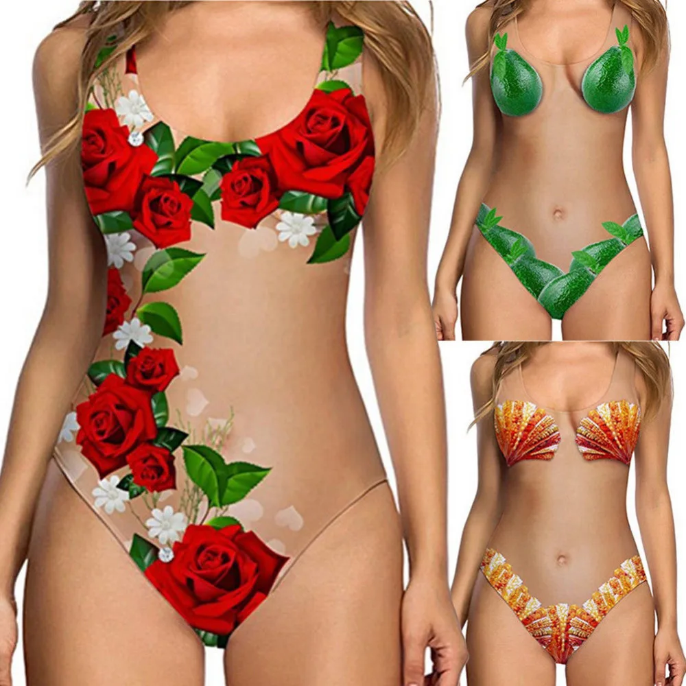 HOT Women One-Piece See through Swimsuit Beachwear Printed Swimwear Push Up Monokini Bikini Bathing
HOT Women One-Piece See through Swimsuit Beachwear Printed Swimwear Push Up Monokini Bikini Bathing