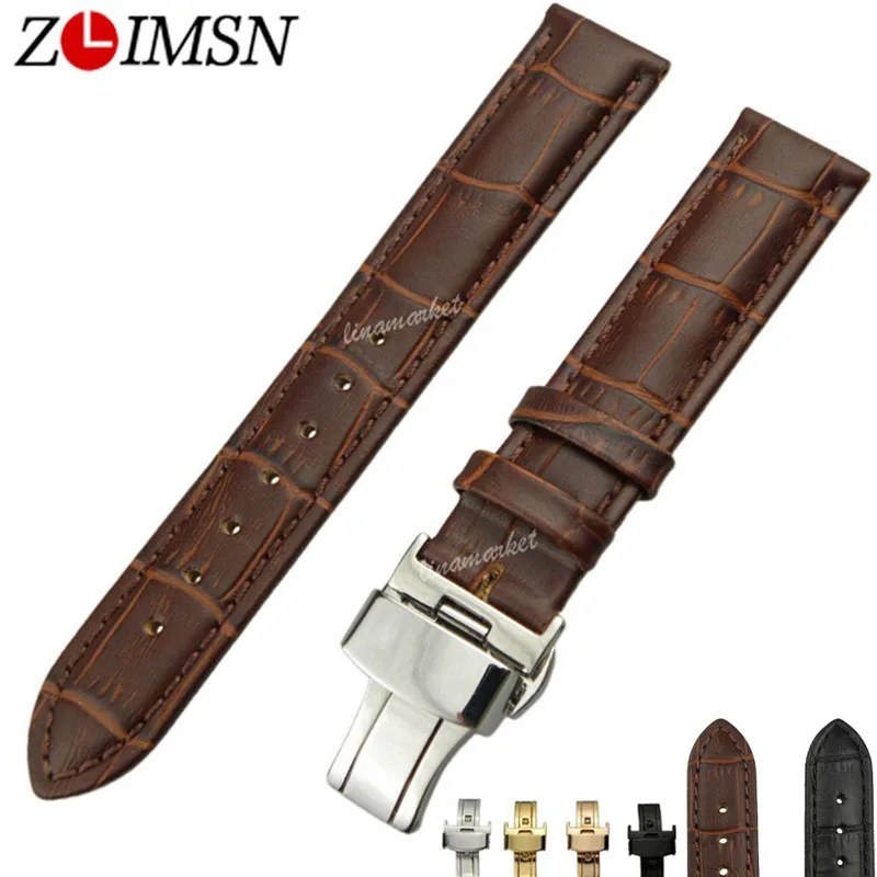 ZLIMSN NEW TOP GRADE Genuine Leather Watchband Brown Watch Strap Replacement 17mm 23mm 316L Double Push Button Fold Buckle PVD
ZLIMSN NEW TOP GRADE Genuine Leather Watchband Brown Watch Strap Replacement 17mm 23mm 316L Double Push Button Fold Buckle PVD