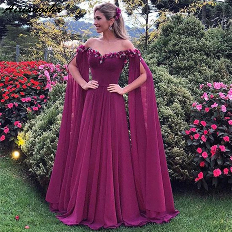 New Elegant Floor Length Sleeves Off the Shoulder Chiffon Long Evening Dresses Party Prom Dresses Formal 2019 vestido de festa
New Elegant Floor Length Sleeves Off the Shoulder Chiffon Long Evening Dresses Party Prom Dresses Formal 2019 vestido de festa