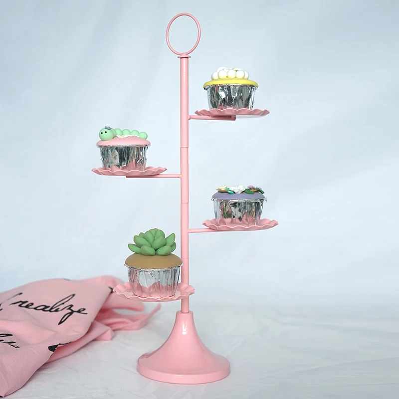 European metal cake stand wedding props pink dessert frame cupcake display dessert plate cake plate
European metal cake stand wedding props pink dessert frame cupcake display dessert plate cake plate