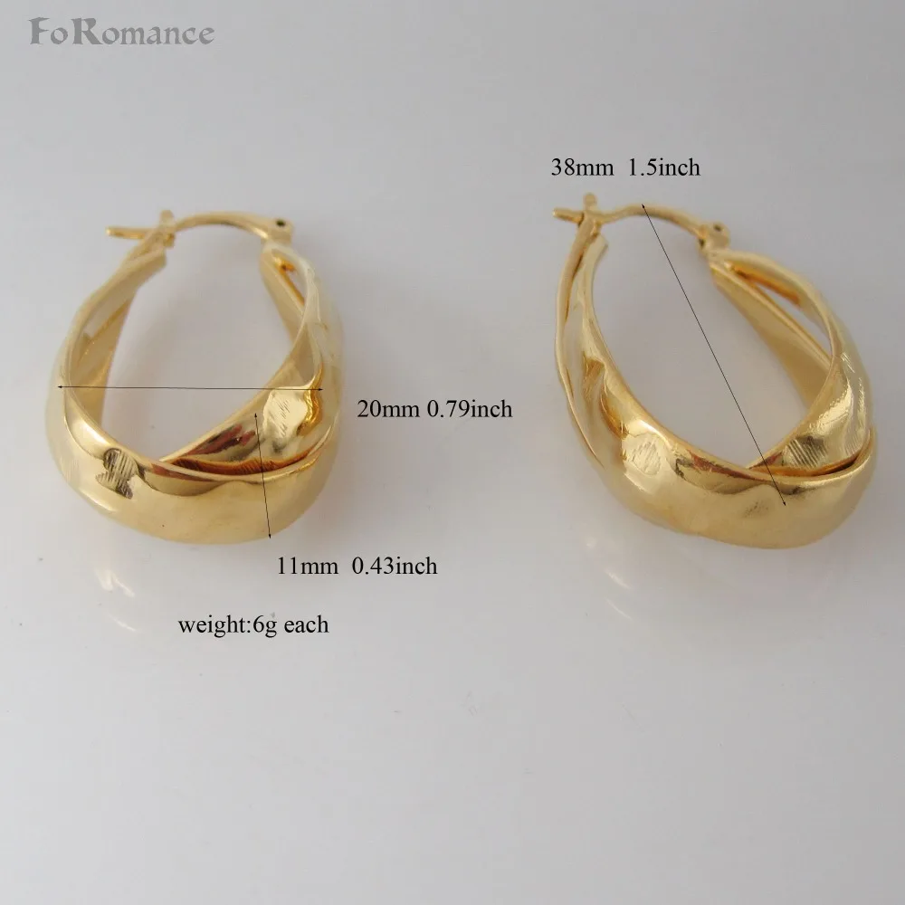 FoRomance /PLAIN SURFACE WITH CARVED PIT HIGH SHINNING WATER DROP SHAPE - YELLOW GOLD GP HOOP TALL 1.5" WIDTH 0.79" EARRING
FoRomance /PLAIN SURFACE WITH CARVED PIT HIGH SHINNING WATER DROP SHAPE - YELLOW GOLD GP HOOP TALL 1.5" WIDTH 0.79" EARRING