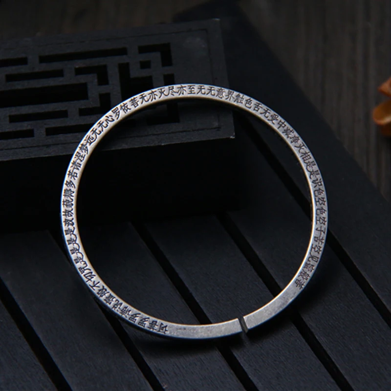 FYLA MODE Open Wide 999 Pure Silver Cuff Bracelet Bangle Women Chinese Buddhist Scriptures Buddha Hand Jewelry Bracciale Uomo
FYLA MODE Open Wide 999 Pure Silver Cuff Bracelet Bangle Women Chinese Buddhist Scriptures Buddha Hand Jewelry Bracciale Uomo