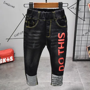Boys spring autumn denim black jeans kids letter printed fashion jean baby all match trousers children 2-7 years old
Boys spring autumn denim black jeans kids letter printed fashion jean baby all match trousers children 2-7 years old