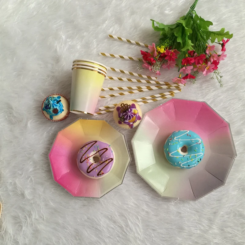 Gold Foil Rainbow Color Disposable Tableware Set Paper Plate Cups Straw for Home Party Birthday Xmas Wedding Decoration
Gold Foil Rainbow Color Disposable Tableware Set Paper Plate Cups Straw for Home Party Birthday Xmas Wedding Decoration