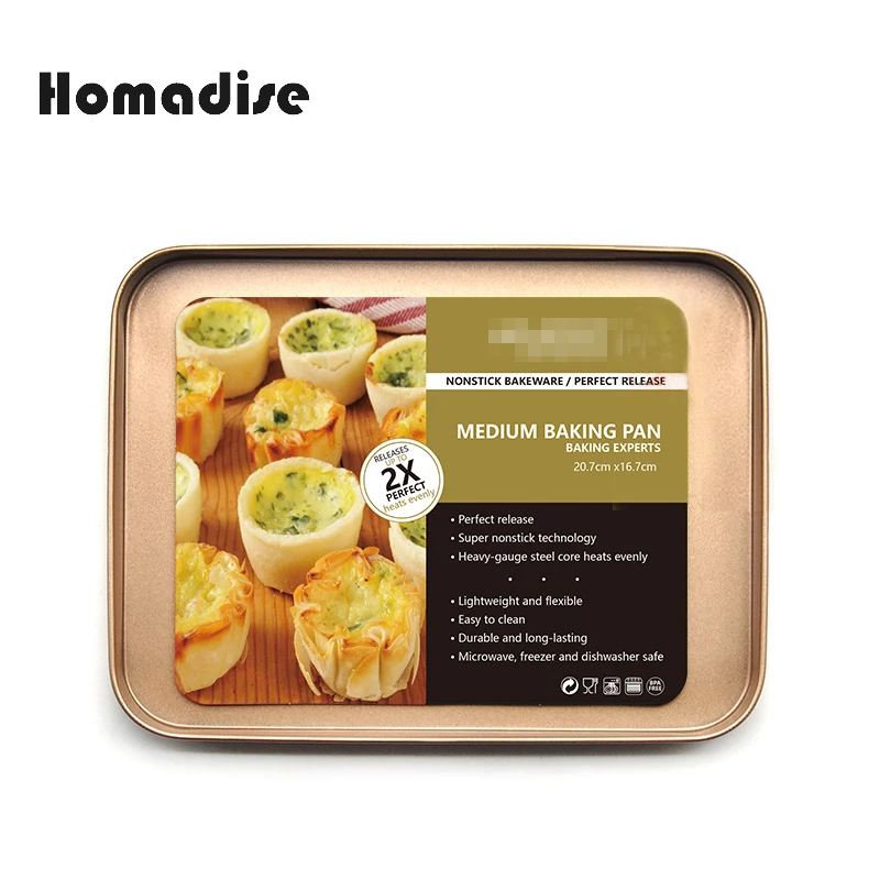 Homadise 10 Inch Carbon Steel Non-Stick Food Grade Xylan Coated Baking Inserts Cake Bread Tray Tools Kitchen Accessories
Homadise 10 Inch Carbon Steel Non-Stick Food Grade Xylan Coated Baking Inserts Cake Bread Tray Tools Kitchen Accessories