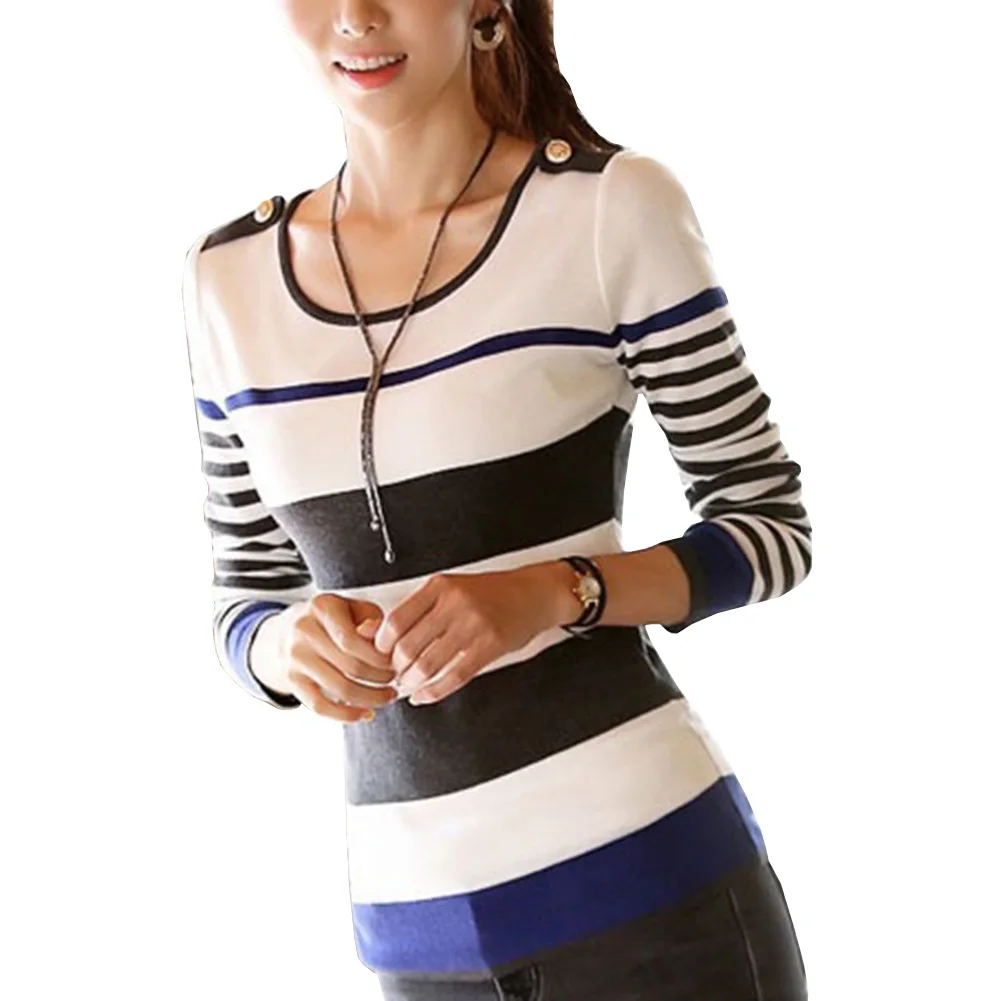 Корейские женские осенние футболки Зимние хлопковые облегающие для женщин плюс