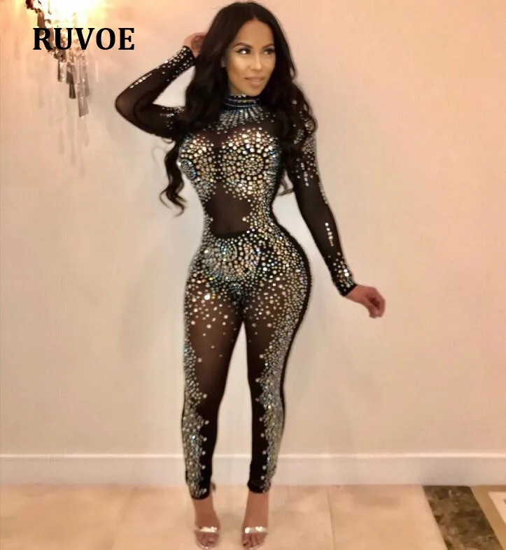 Sparkly Rhinestones Sexy Party Jumpsuit Women Mesh Patchwork See Through Bodycon Overall Elegant Long Sleeve Plus Size Romper
Sparkly Rhinestones Sexy Party Jumpsuit Women Mesh Patchwork See Through Bodycon Overall Elegant Long Sleeve Plus Size Romper