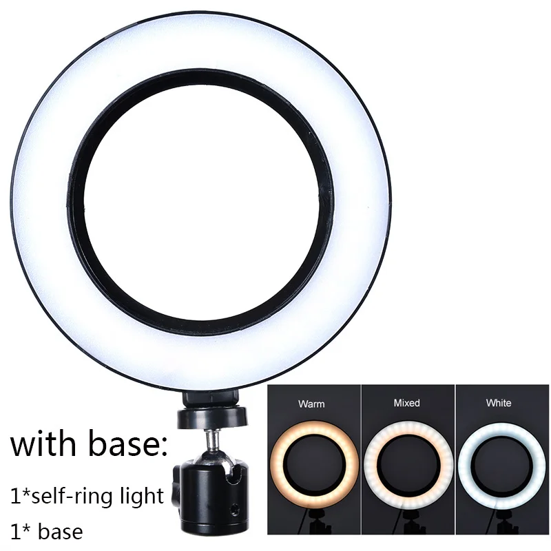 Светодиодный кольцевой светильник IVYSHION для селфи регулируемая яркость съемки