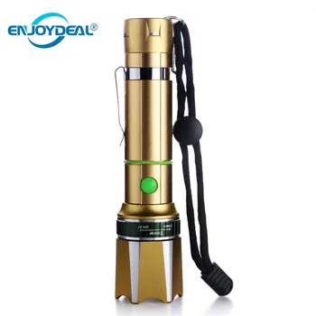 3000 Lm T6 LED Adjustable Focus Flashlight Torch Gold+EU Charger portable Flashlight outgoing at night camping Emergency Tool
3000 Lm T6 LED Adjustable Focus Flashlight Torch Gold+EU Charger portable Flashlight outgoing at night camping Emergency Tool