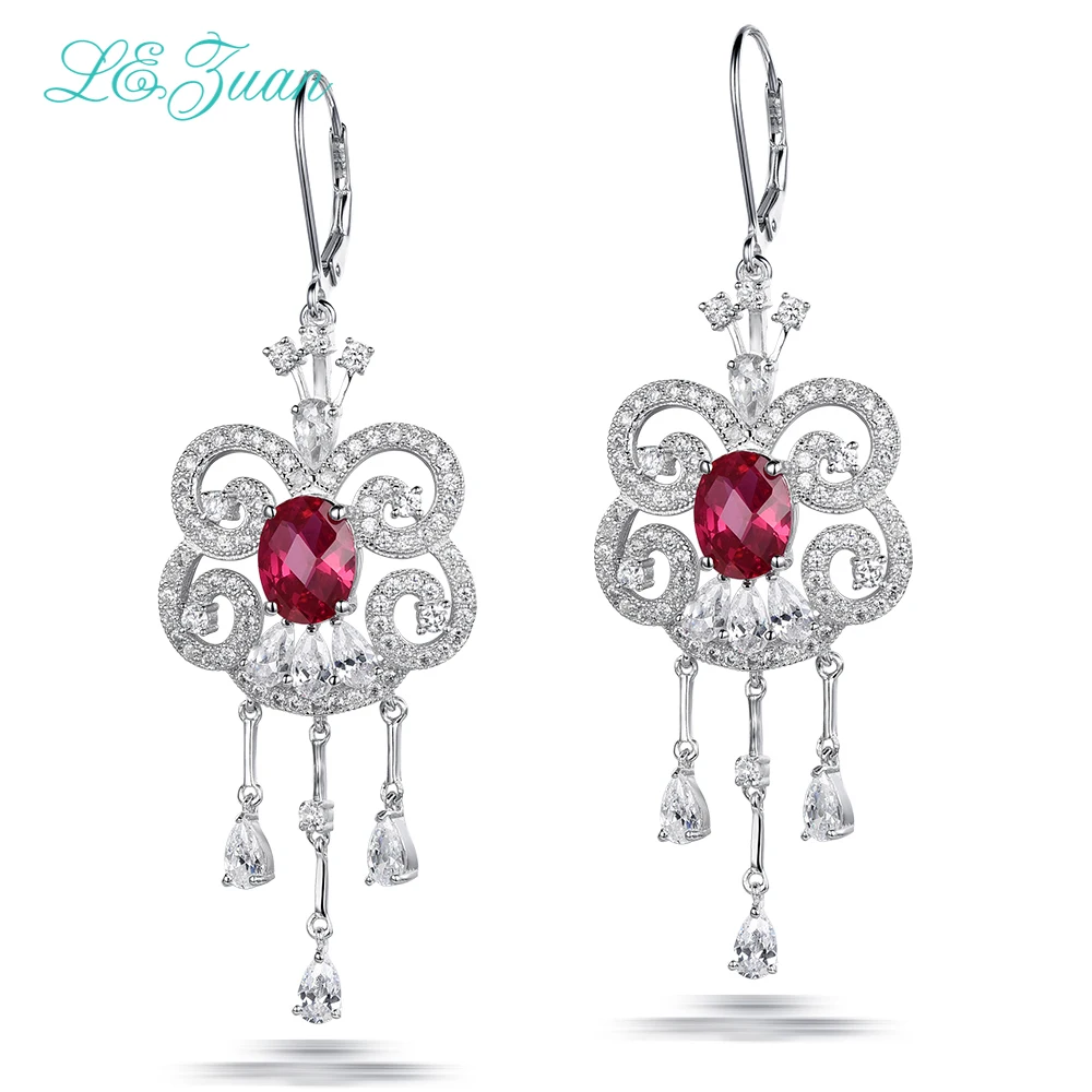 L&zuan Earrings For Women 925 Sterling Silver 4.87ct Ruby Stone Checkerboard Cut Drop Earring Luxury Fine Jewelry E0064-W01
L&zuan Earrings For Women 925 Sterling Silver 4.87ct Ruby Stone Checkerboard Cut Drop Earring Luxury Fine Jewelry E0064-W01
