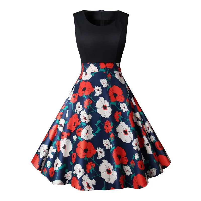 HeyGalSing Floral Printed Summer Dresses 2019 Women Sleeveless Pathwork Casual Dress Elegant Ladies Knee Length Office Dress
HeyGalSing Floral Printed Summer Dresses 2019 Women Sleeveless Pathwork Casual Dress Elegant Ladies Knee Length Office Dress