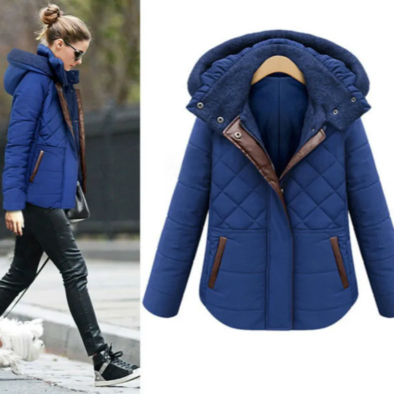 Winter 2019 Parka Womens Plaid Hooded Thick Contrast Color Slim Coats Ladies Jackets Jaquetas Femininas Casaco
Winter 2019 Parka Womens Plaid Hooded Thick Contrast Color Slim Coats Ladies Jackets Jaquetas Femininas Casaco
