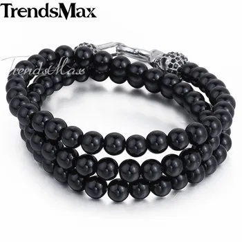 Trendsmax Buddha Beads Bracelet Necklace Men 316L Stainless Steel Skull Charm Black Zirconia 8mm 21cm/51cm HN72
Trendsmax Buddha Beads Bracelet Necklace Men 316L Stainless Steel Skull Charm Black Zirconia 8mm 21cm/51cm HN72