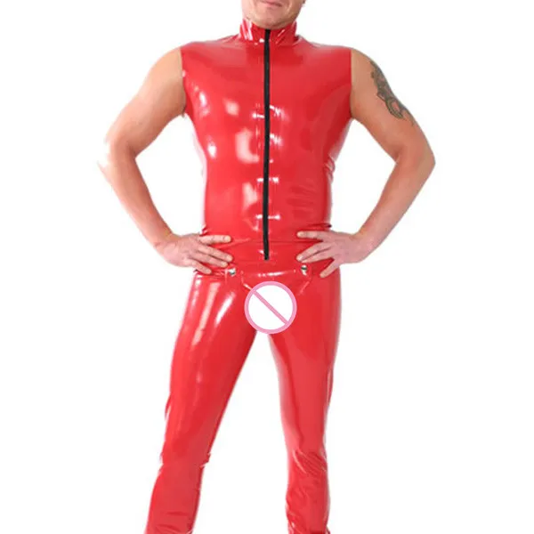 Red Latex Bodysuit Sleeveless Codpiece Latex Catsuit With Front Zip &Crotch Zip (No Sock)
Red Latex Bodysuit Sleeveless Codpiece Latex Catsuit With Front Zip &Crotch Zip (No Sock)