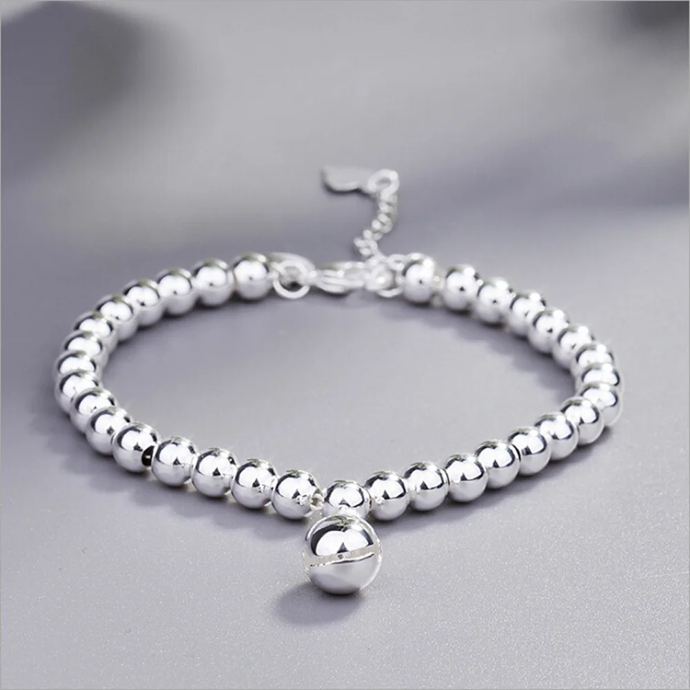 NEW Bell Charm Bracelet Silver Color plated beads Bracelet 2018 Women Fashion jewelry
NEW Bell Charm Bracelet Silver Color plated beads Bracelet 2018 Women Fashion jewelry