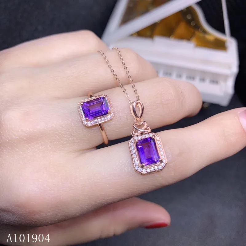 KJJEAXCMY boutique jewelry 925 sterling silver inlaid natural amethyst gemstone female luxury pendant necklace ring set support
KJJEAXCMY boutique jewelry 925 sterling silver inlaid natural amethyst gemstone female luxury pendant necklace ring set support