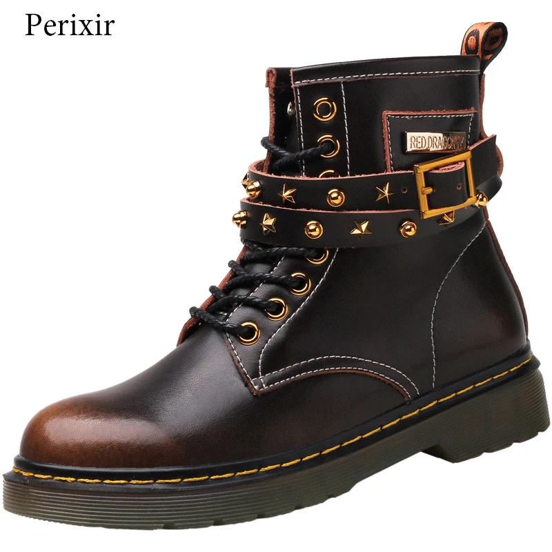 Perixir New Genuine Leather Ankle Boots Women Fall Winter Flat Platform Shoes Female Martins Boots Lace Up Motorcycle Booties
Perixir New Genuine Leather Ankle Boots Women Fall Winter Flat Platform Shoes Female Martins Boots Lace Up Motorcycle Booties